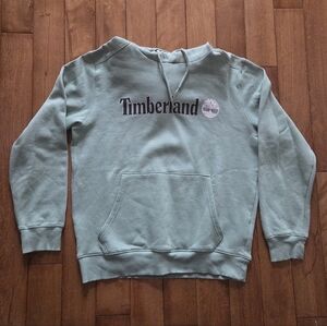 Timberland Men's Sage Green Logo Hoodie Sweater Size M